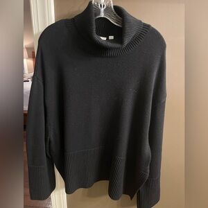L cotton GAP Black Cowl Neck Sweater